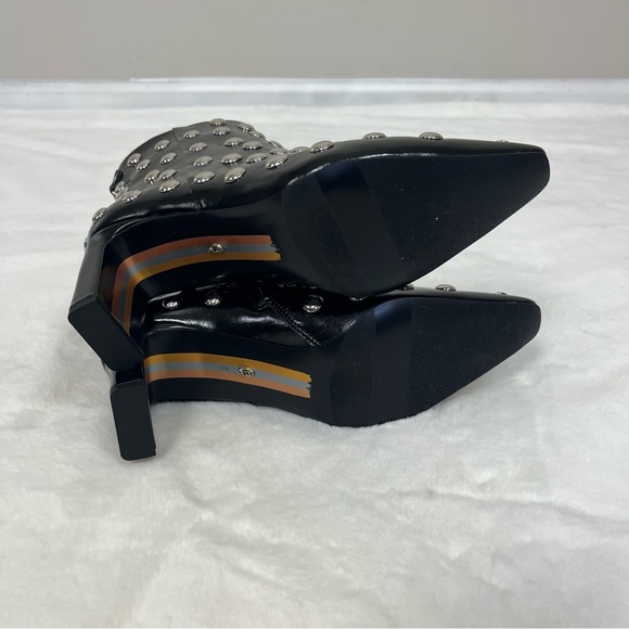 NWT SAM EDELMAN SAIGE STUDDED ANKLE BOOT IN BLACK AND SILVER SIZE 7 - Picture 11 of 16